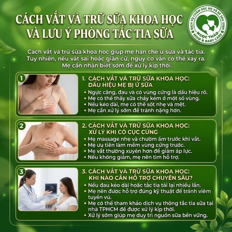 cách vắt sữa khoa học